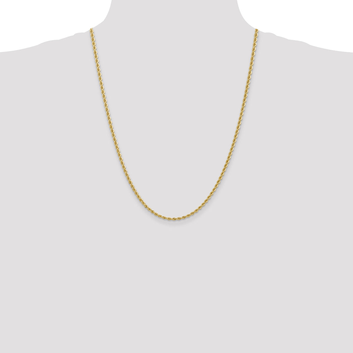 14K 2.75mm Regular Rope Chain-021S-24
