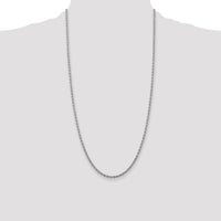 14k White Gold 2.75mm D/C Rope with Lobster Clasp Chain-021W-28