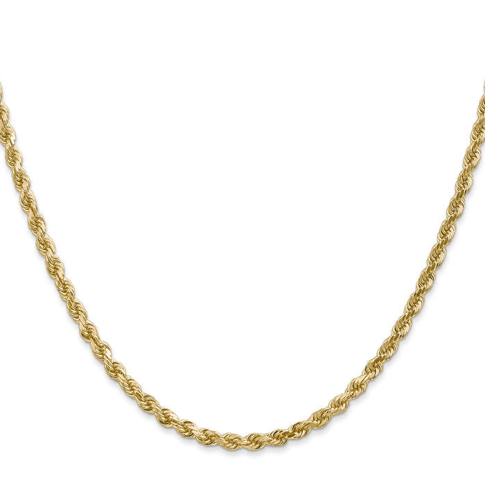 14k 3mm D/C Rope with Lobster Clasp Chain-023L-22
