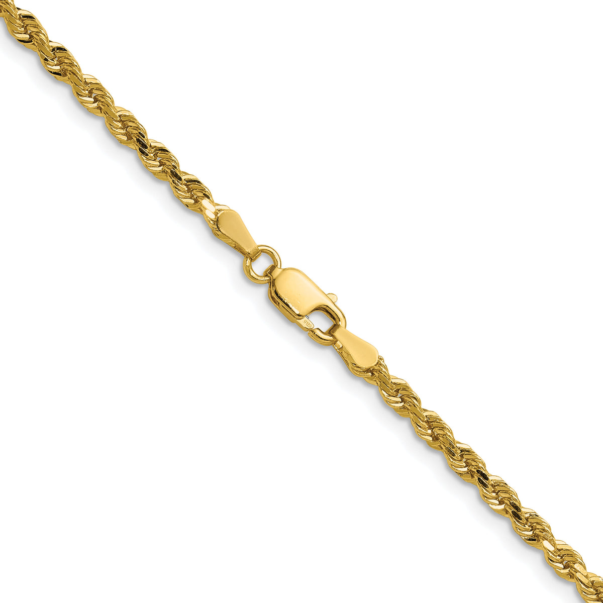 14k 3mm D/C Rope with Lobster Clasp Chain-023L-26