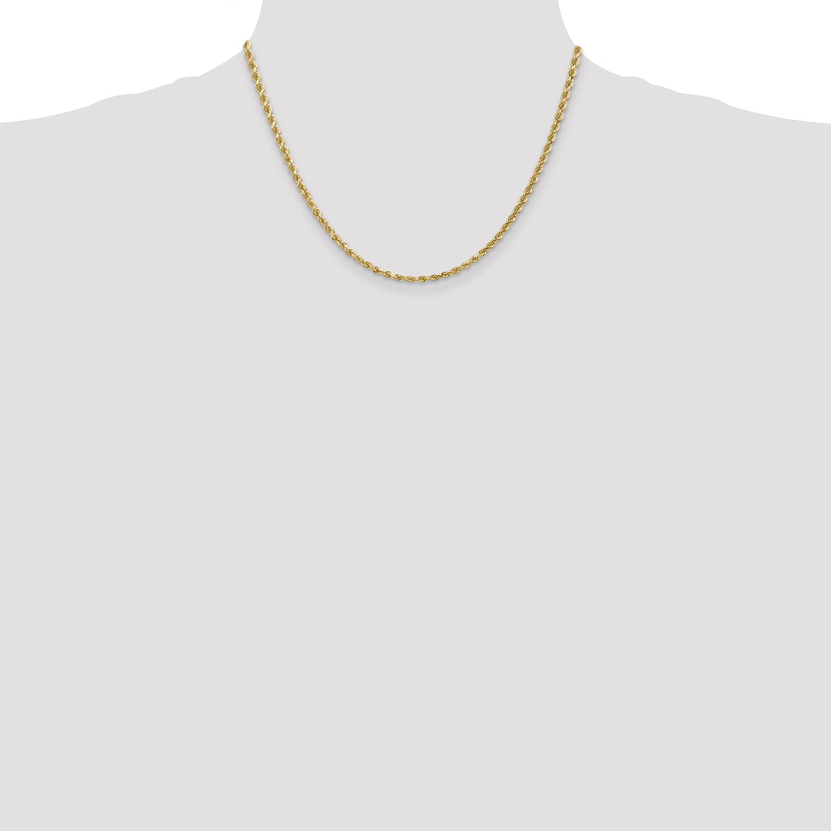 14k 3mm D/C Rope with Lobster Clasp Chain-023L-18