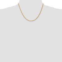 14K 18 inch 3mm Diamond-cut Rope with Lobster Clasp Chain-023L-18