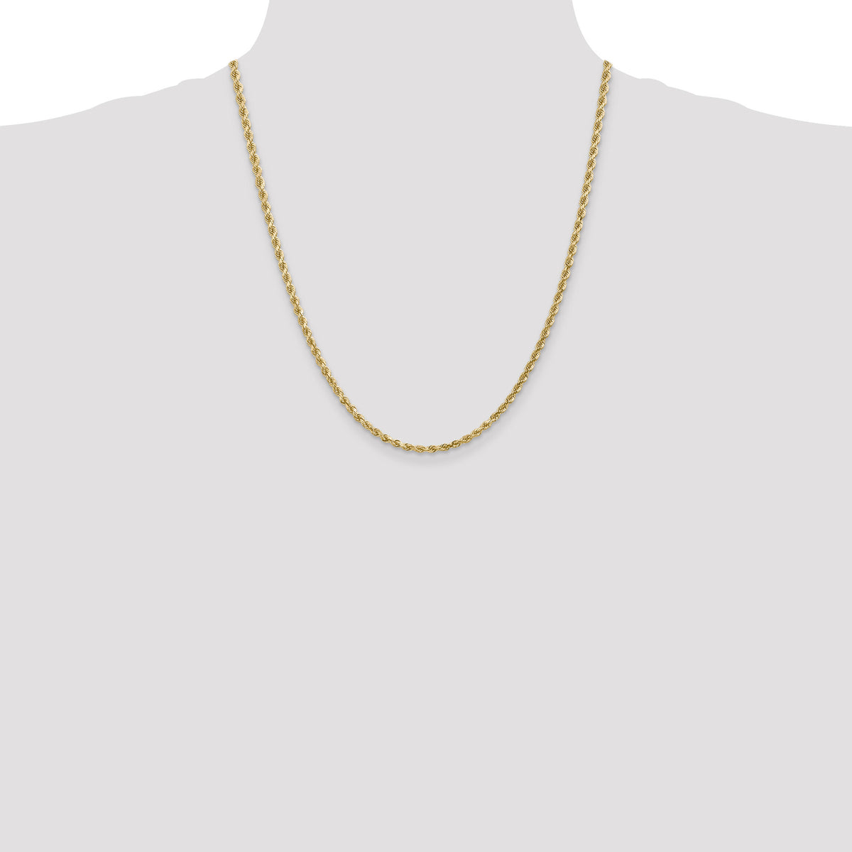 14k 3mm D/C Rope with Lobster Clasp Chain-023L-22