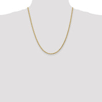 14k 3mm D/C Rope with Lobster Clasp Chain-023L-22