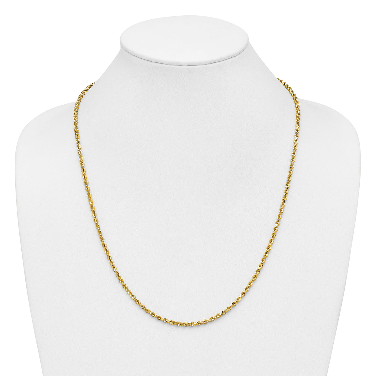 14k 3mm D/C Rope with Lobster Clasp Chain-023L-24