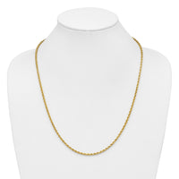 14k 3mm D/C Rope with Lobster Clasp Chain-023L-24