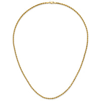 14k 3mm D/C Rope with Lobster Clasp Chain-023L-24