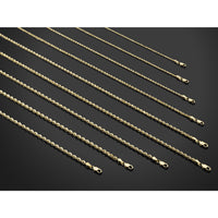 14k 3.5mm D/C Rope with Lobster Clasp Chain-025L-28