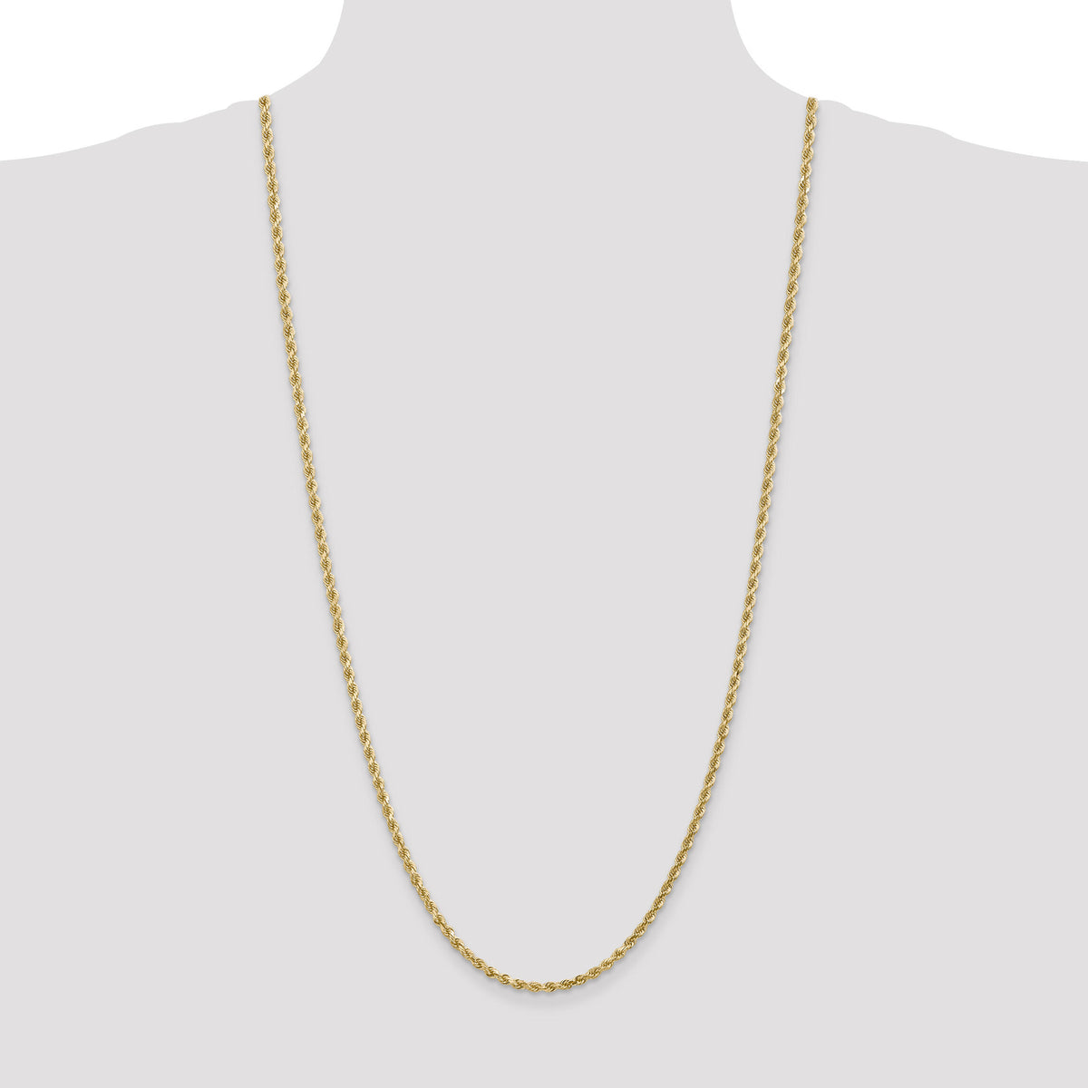 14k 3mm D/C Rope with Lobster Clasp Chain-023L-30