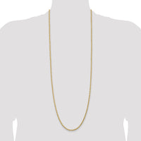 14k 3mm D/C Rope with Lobster Clasp Chain-023L-36