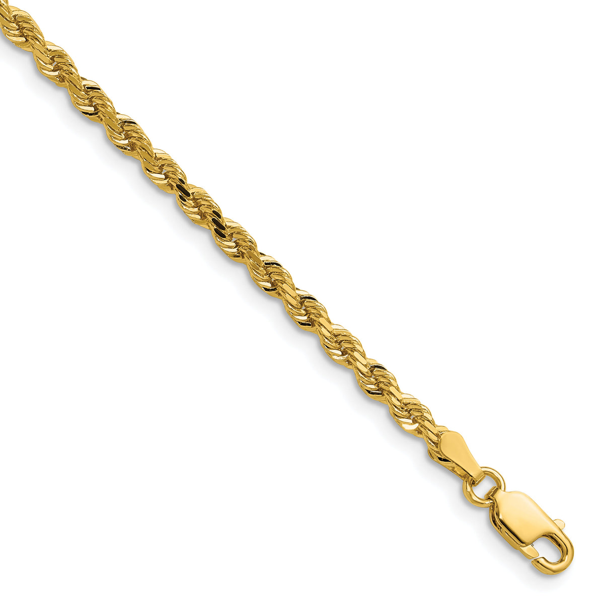 14k 3mm D/C Rope with Lobster Clasp Chain-023L-18