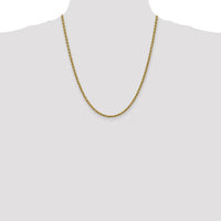 14k 3mm Regular Rope Chain-023S-22