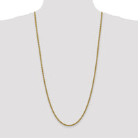 14k 3mm Regular Rope Chain-023S-30