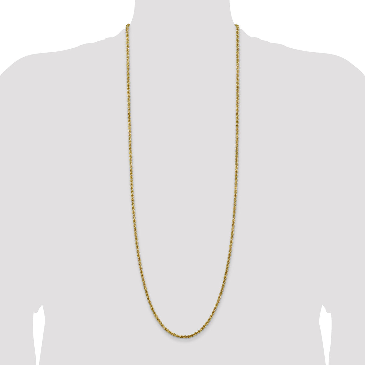 14k 3mm Regular Rope Chain-023S-36