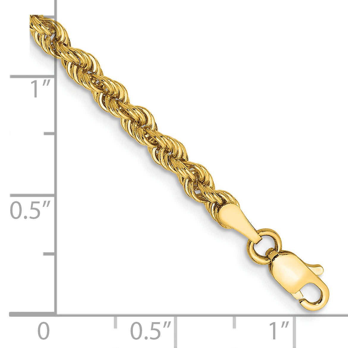 14k 3mm Regular Rope Chain-023S-9