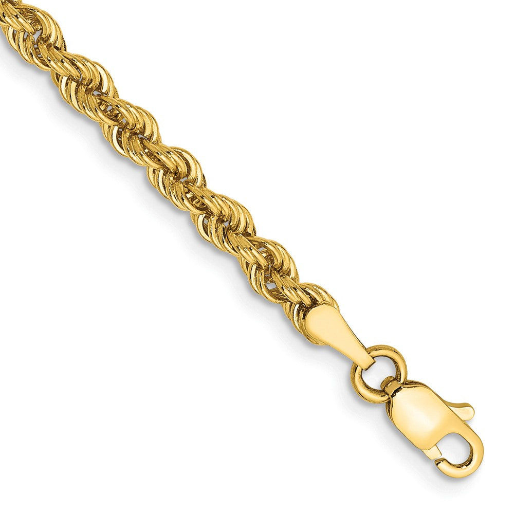 14K 9 inch 3mm Regular Rope with Lobster Clasp Chain-023S-9