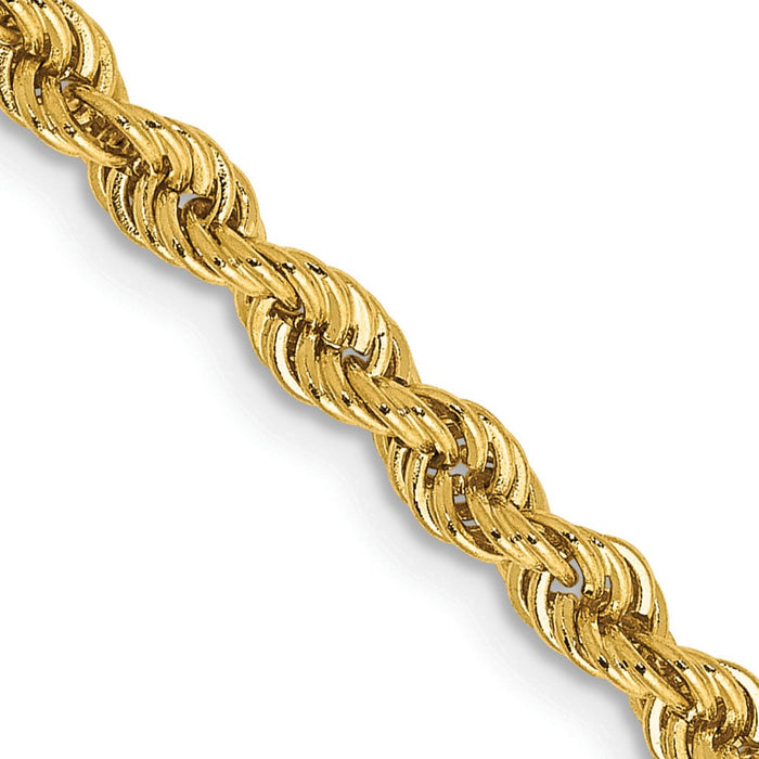 14K 18 inch 3mm Regular Rope with Lobster Clasp Chain-023S-18