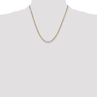 14k Tri-Color 3mm D/C Rope Chain-023TC-20