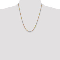 14k Tri-Color 3mm D/C Rope Chain-023TC-22