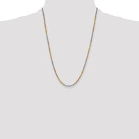 14k Tri-Color 3mm D/C Rope Chain-023TC-24