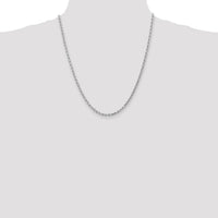 14k White Gold 3mm D/C Rope with Lobster Clasp Chain-023W-22