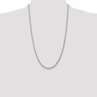 14k White Gold 3mm D/C Rope with Lobster Clasp Chain-023W-26