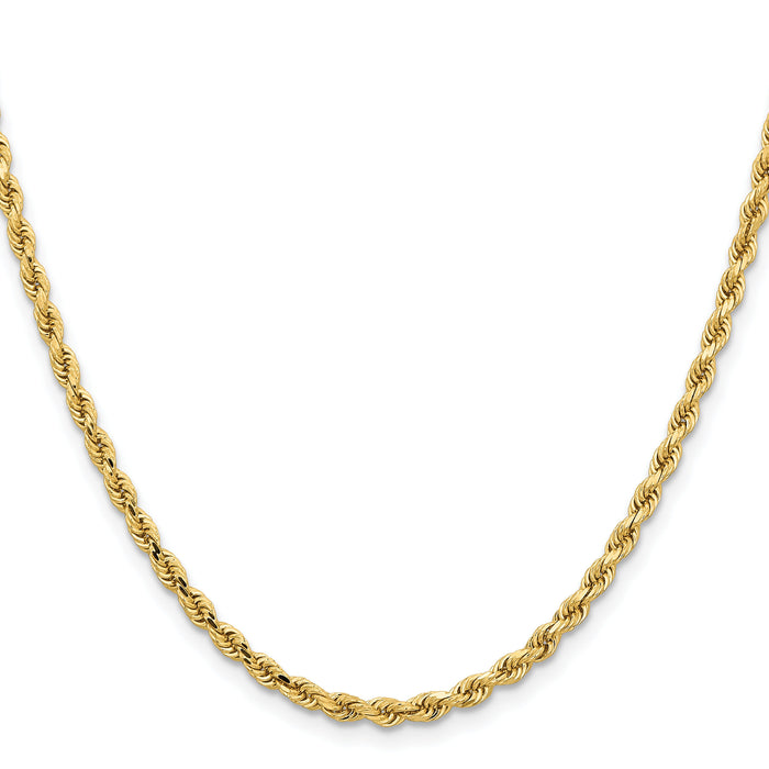 14k 3.25mm D/C Rope with Lobster Clasp Chain-024L-22