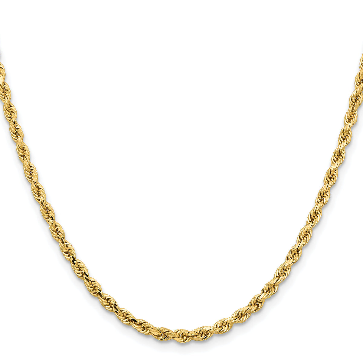 14k 3.25mm D/C Rope with Lobster Clasp Chain-024L-28