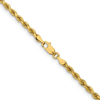 14K 18 inch 3.25mm Diamond-cut Rope with Lobster Clasp Chain-024L-18