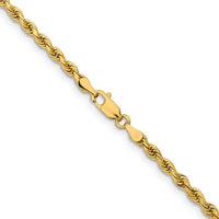 14K 16 inch 3.25mm Diamond-cut Rope with Lobster Clasp Chain-024L-16