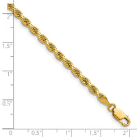 14k 3.25mm D/C Rope with Lobster Clasp Chain-024L-28