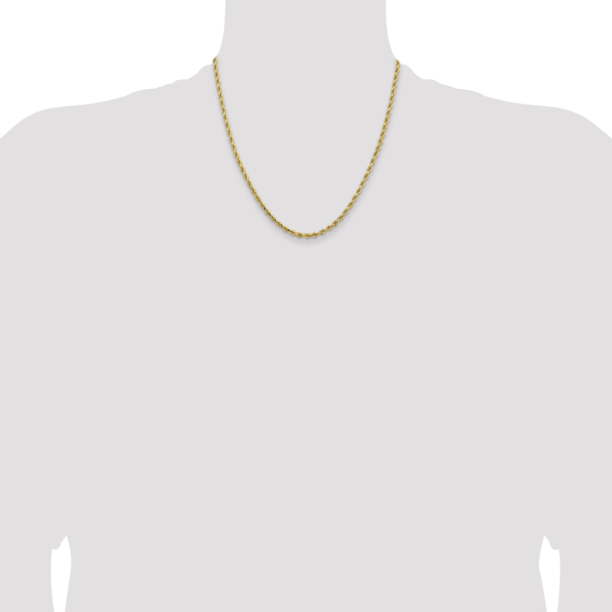 14k 3.25mm D/C Rope with Lobster Clasp Chain-024L-20