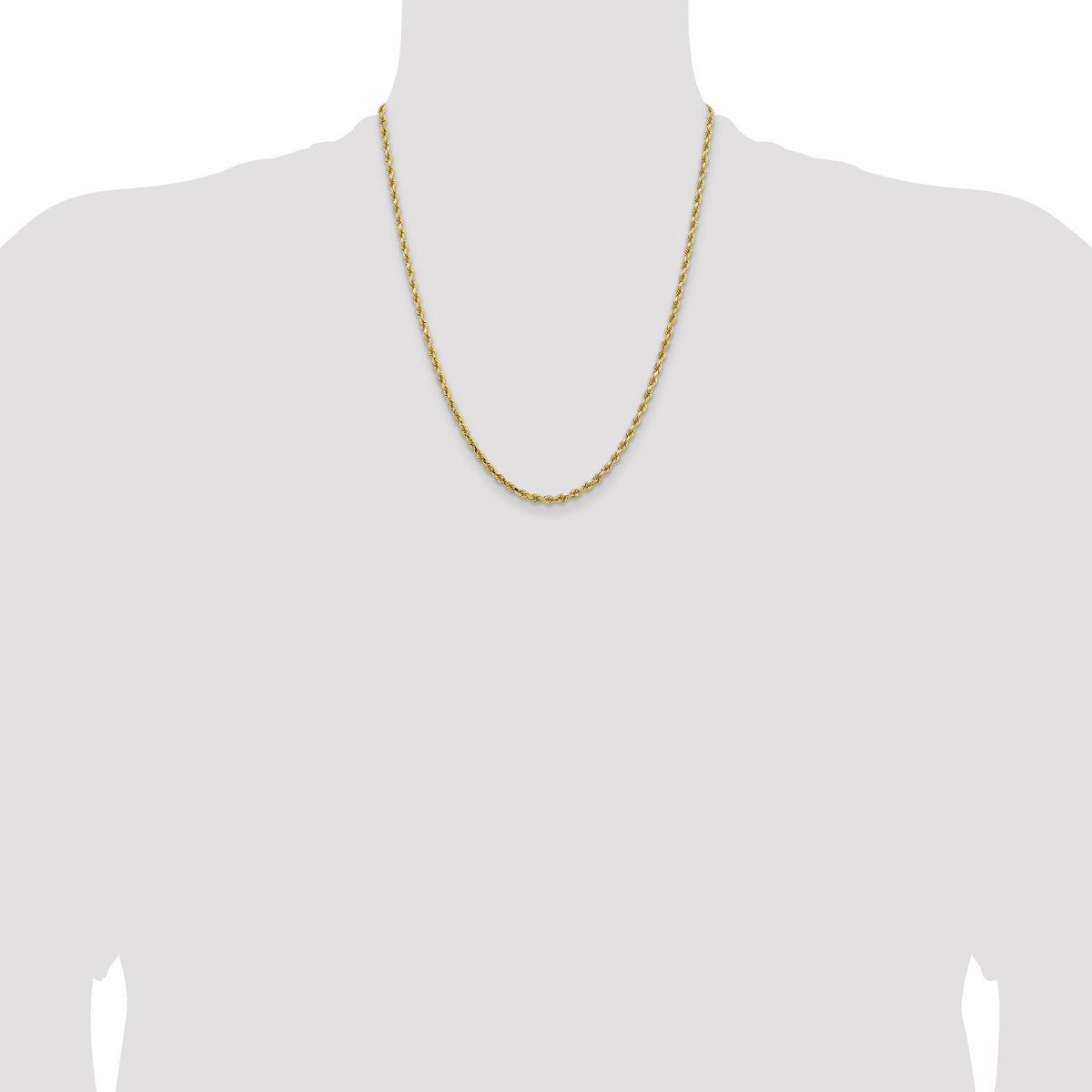 14k 3.25mm D/C Rope with Lobster Clasp Chain-024L-22