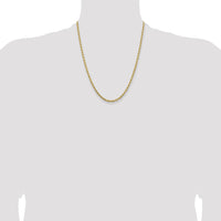 14k 3.25mm D/C Rope with Lobster Clasp Chain-024L-22