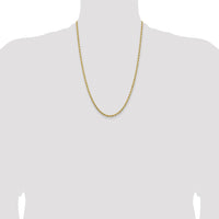 14k 3.25mm D/C Rope with Lobster Clasp Chain-024L-24