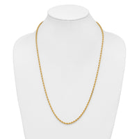 14k 3.25mm D/C Rope with Lobster Clasp Chain-024L-26