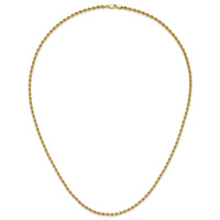 14k 3.25mm D/C Rope with Lobster Clasp Chain-024L-26