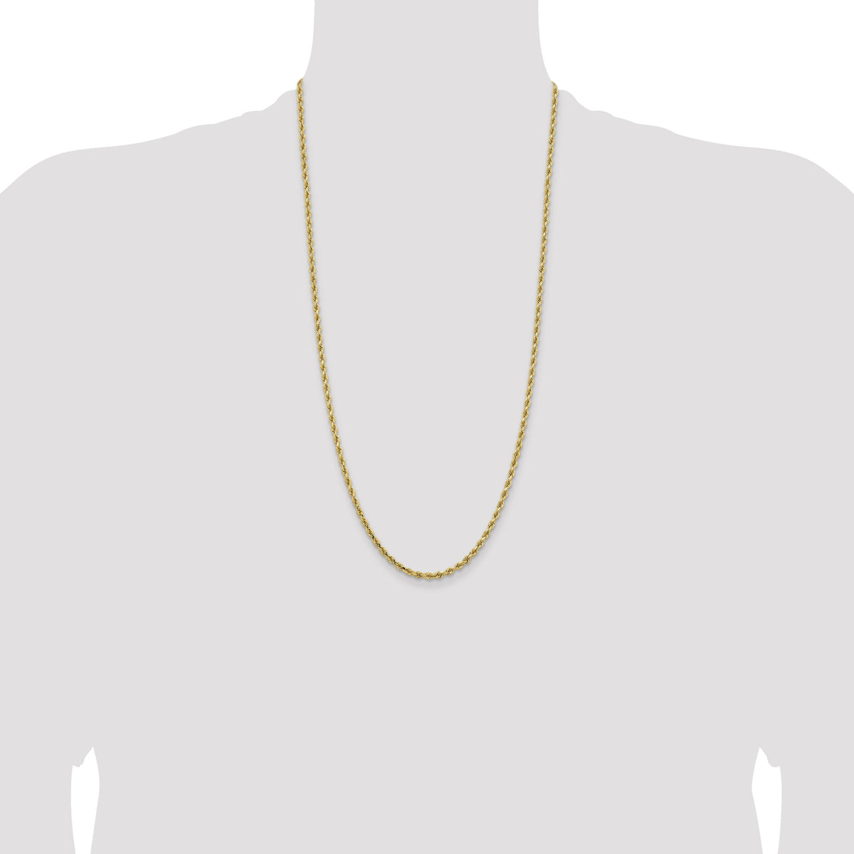 14k 3.25mm D/C Rope with Lobster Clasp Chain-024L-28