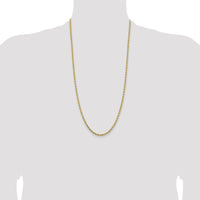 14k 3.25mm D/C Rope with Lobster Clasp Chain-024L-28