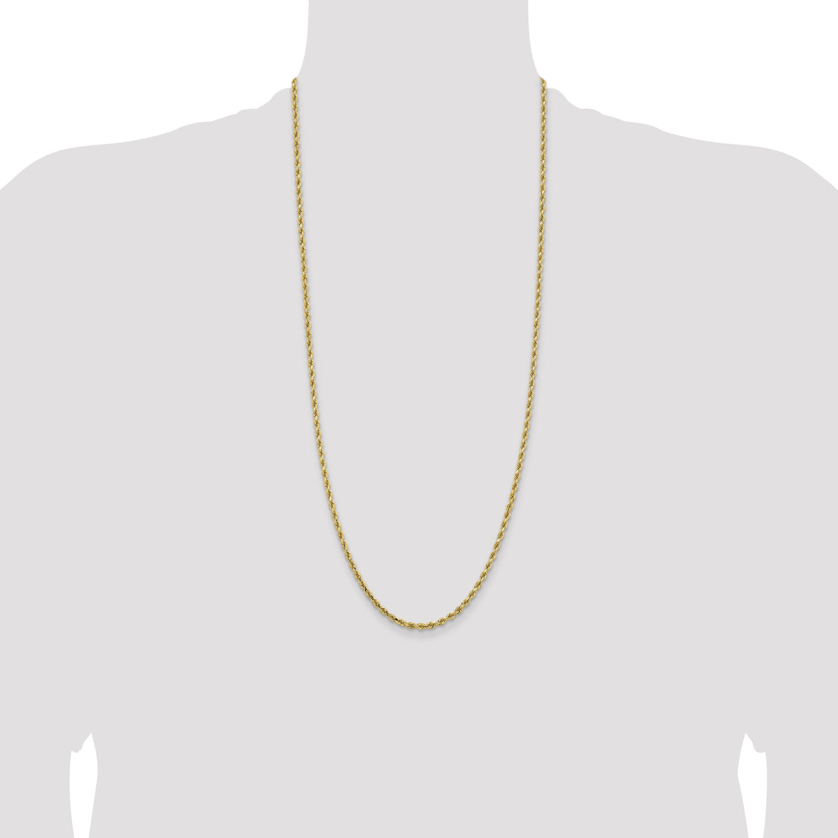 14k 3.25mm D/C Rope with Lobster Clasp Chain-024L-30