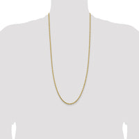 14k 3.25mm D/C Rope with Lobster Clasp Chain-024L-30