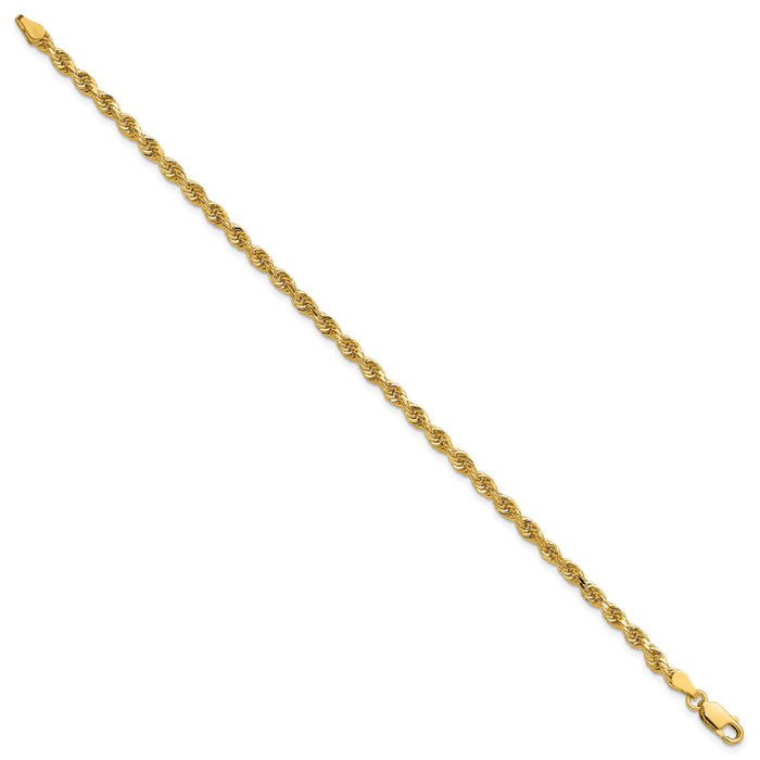 14k 3.25mm D/C Rope with Lobster Clasp Chain-024L-7
