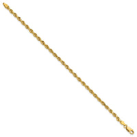 14k 3.25mm D/C Rope with Lobster Clasp Chain-024L-8