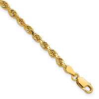 14k 3.25mm D/C Rope with Lobster Clasp Chain-024L-8