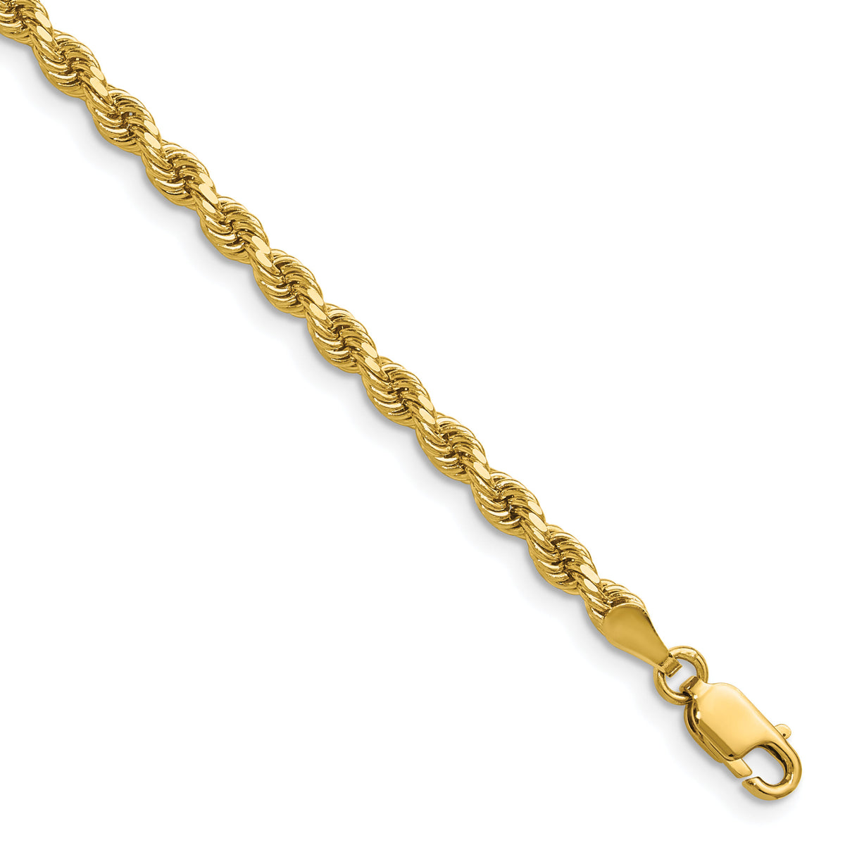 14k 3.25mm D/C Rope with Lobster Clasp Chain-024L-24