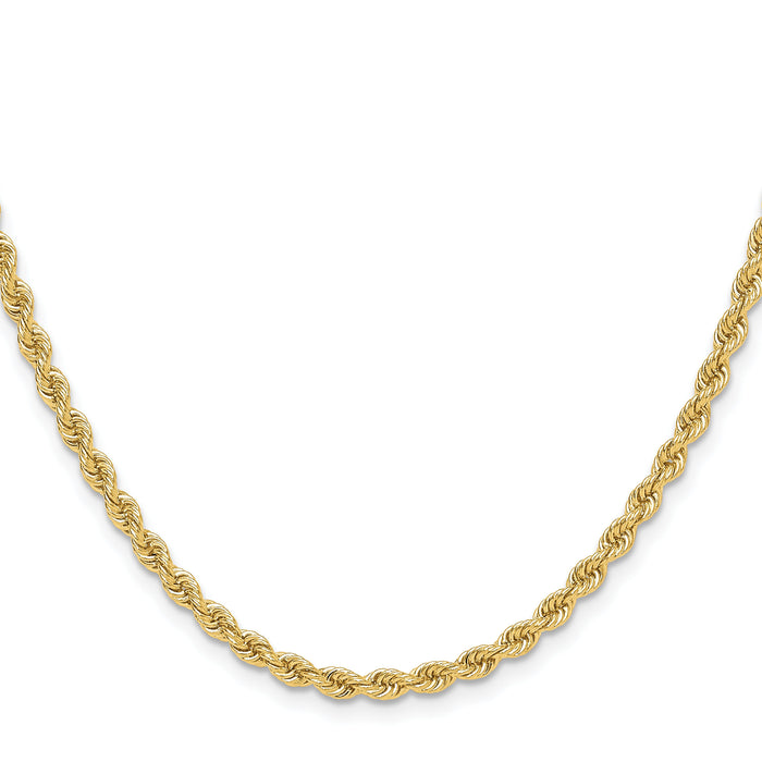 14k 3.3mm Regular Rope Chain-024S-30