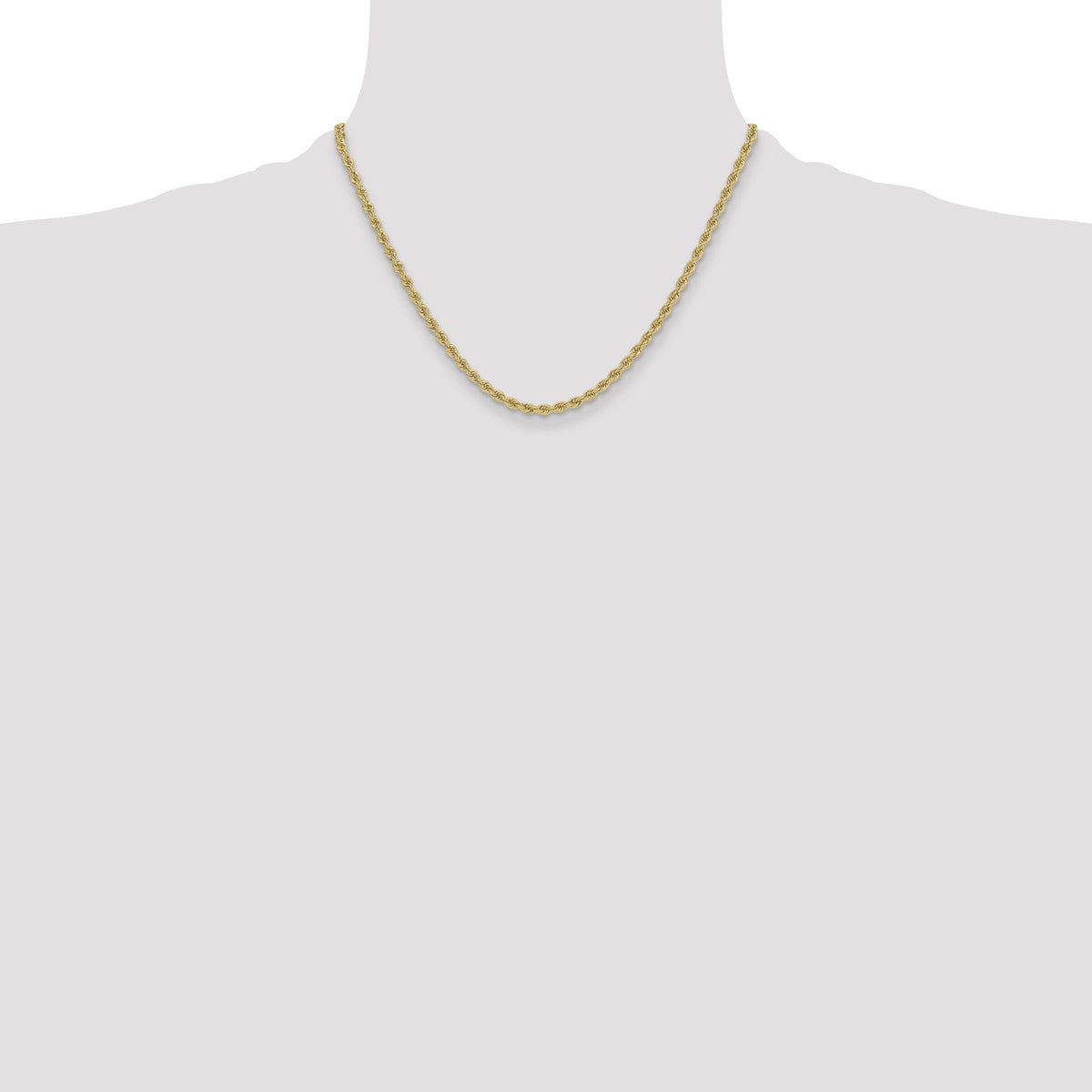 14k 3.3mm Regular Rope Chain-024S-18