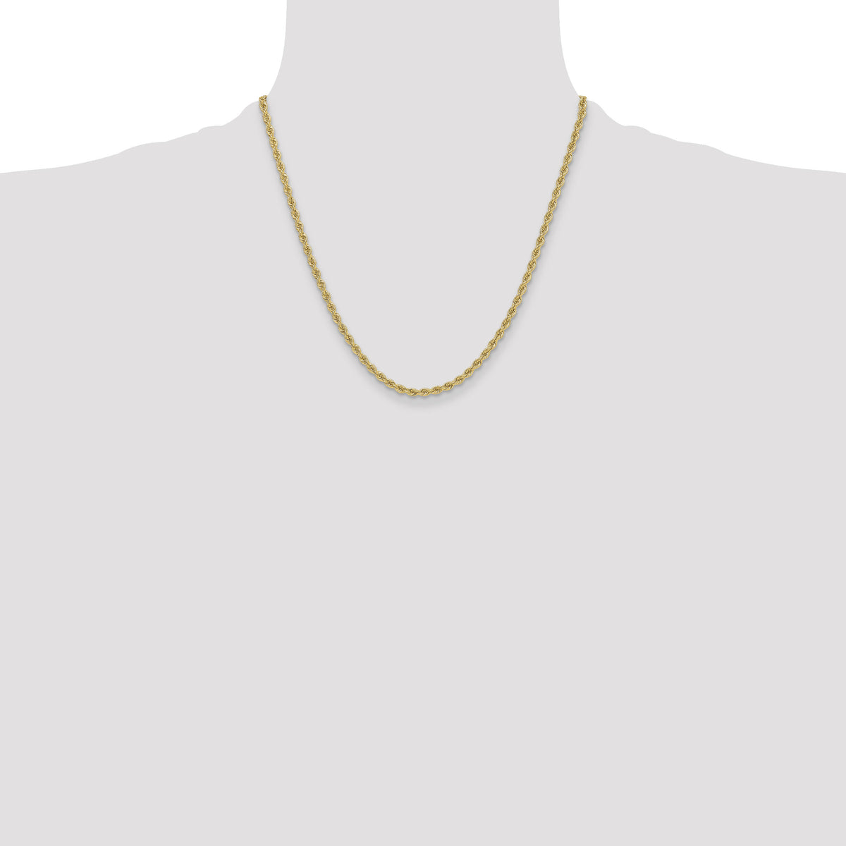 14k 3.3mm Regular Rope Chain-024S-20