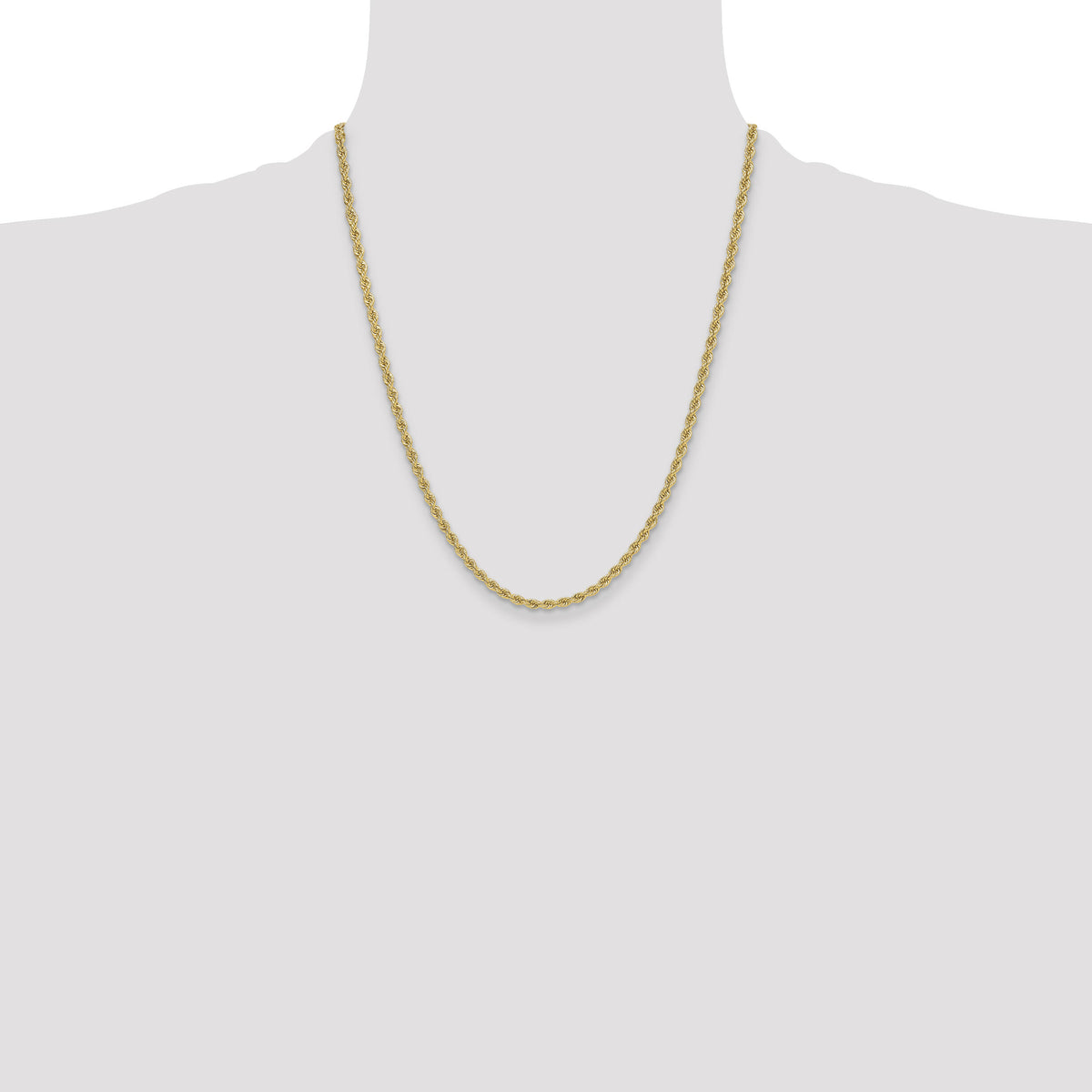 14k 3.3mm Regular Rope Chain-024S-22