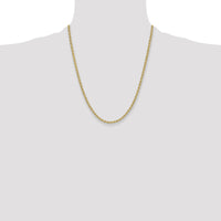 14k 3.3mm Regular Rope Chain-024S-22